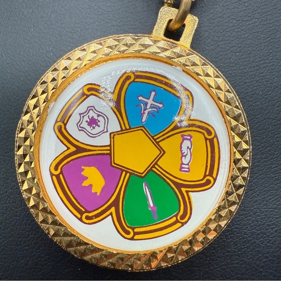 Vintage 1976 Double Sided Bicentennial Faux Gold Coin Pendant Necklace - Picture 4 of 13